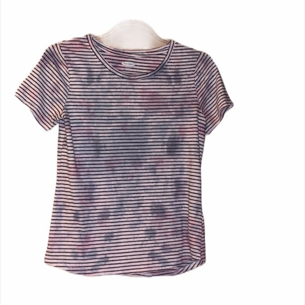Handmade tye dye with stripes top XS